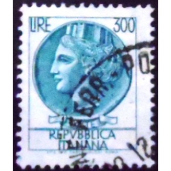 Selo postal da Itália de 1972 Coin of Syracuse 300