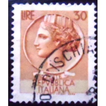 Selo postal da Itália de 1960 Coin of Syracuse 30 U