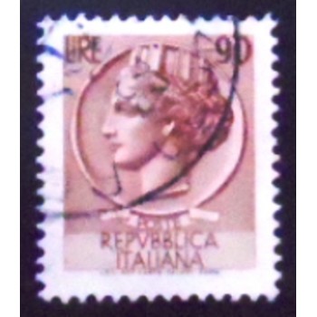 Selo postal da Itália de 1958 Coin of Syracuse 90