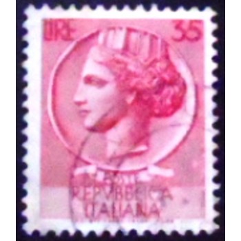 Selo postal da Itália de 1953 Coin of Syracuse 35