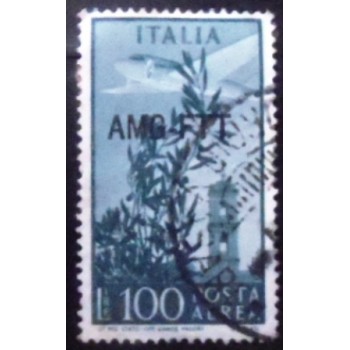 Selo postal da Itália-Trieste de 1949 Capitol Tower