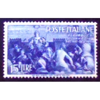 Selo postal da Itália de 1946 Glory of Venice