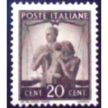 Selo postal da Itália de 1945 Work Justice and Family U