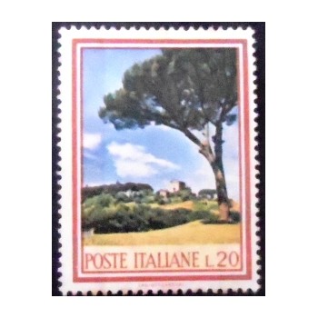 Selo postal da Itália de 1966 Italian Stone Pine N