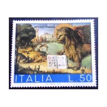 Selo postal da Itália de 1973 Triumph of Venice
