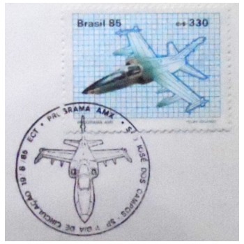 FDC Oficial nº 373 de1985 Jato AMX 32911 detalhe