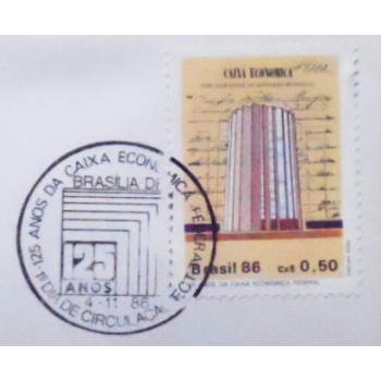 FDC Oficial nº 407 de 1986 Caixa Econômica Federal 45737