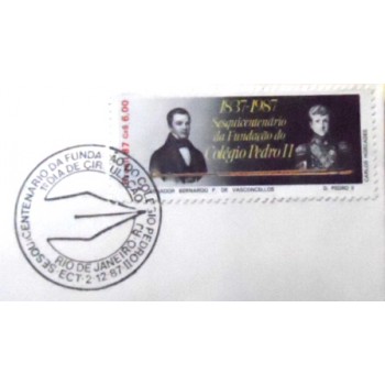 FDC Oficial nº 434 de 1986 Colégio Pedro II 13173