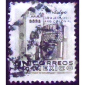 Selo postal do México de 1950 Convent head Hidalgo