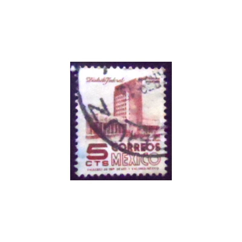 Selo postal do México de 1950 Modern Building