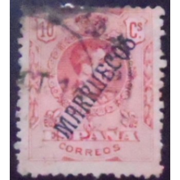 Selo postal da Espanha de 1914 Overprint MARRUECOS