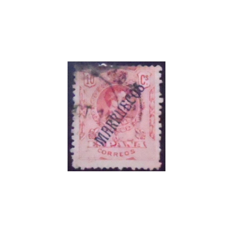 Selo postal da Espanha de 1914 Overprint MARRUECOS