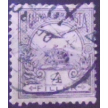 Selo postal da Hungria de 1900 Mythical Bird Turul 4