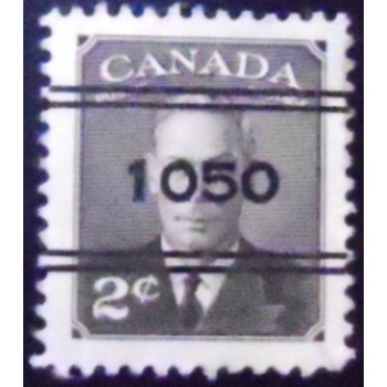 Selo postal do Canadá de 1951 King George VI Precancel 2