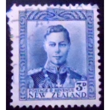 Selo postal da Nova Zelândia de 1941 King George VI