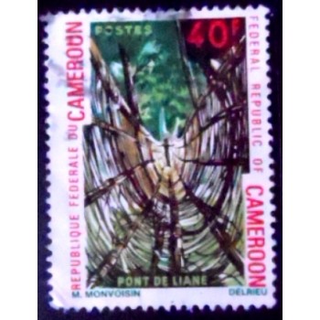 Selo postal de Camarões de 1971 Vine Bridge