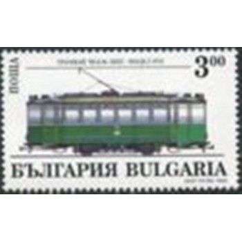 Selo postal da Bulgária de 1994 Sofia's trams