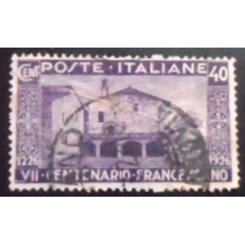 Selo postal da Itália de 1926 San Damiano