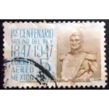 Selo postal do México de 1947 Antonio de León