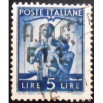 Selo postal da Itália-Trieste de 1947 Work Justice and Family 5 U