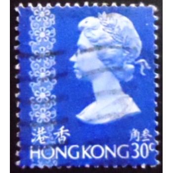 Imagem similar à do selo postal de 1Hong Kong de 1973 - Queen Elizabeth II with ornament 30