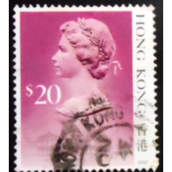 Selo postal de Hong Kong de 1990 Queen Elizabeth II 20