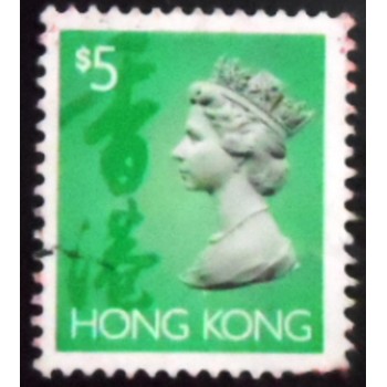 Imagem similar à do nselo postal de Hong Kong de 1997 Queen Elizabeth II 5