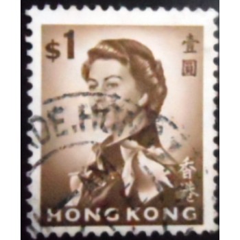 Selo postal de Hong Kong de 1962 Queen Elizabeth II 1