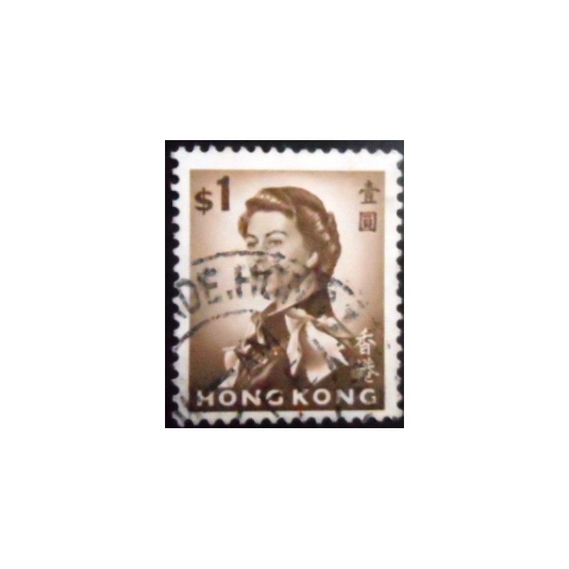 Selo postal de Hong Kong de 1962 Queen Elizabeth II 1