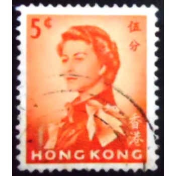 Imagem similar à do selo postal de Hong Kong de 1962 Queen Elizabeth II 2 Xy