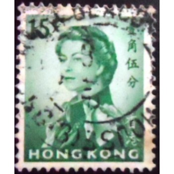 Selo postal de Hong Kong de 1962 Queen Elizabeth II 15