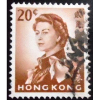 Imagem similar à do selo postal de Hong Kong de 1962 Queen Elizabeth II 20