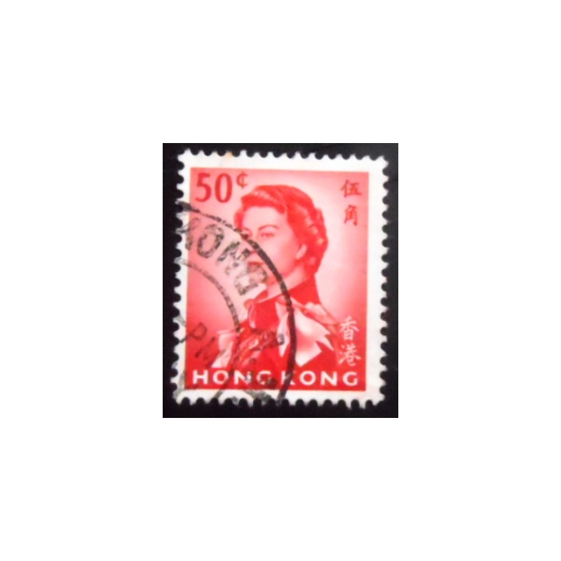 Selo postal de Hong Kong de 1962 Queen Elizabeth II 50