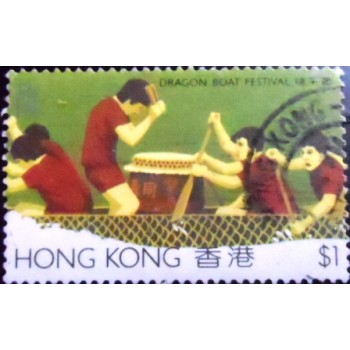 Selo postal de Hong Kong de 1985 Dragon Boat Festival