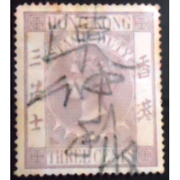 Selo postal fiscal de Hong Kong de 1902 Queen Victoria