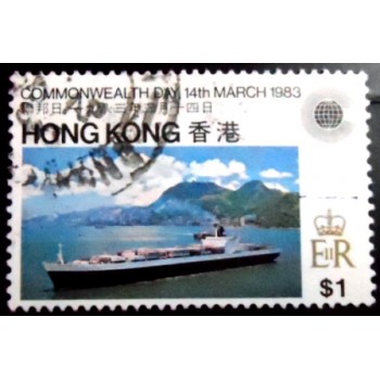 Selo postal de Hong Kong de 1983 Liverpool Bay