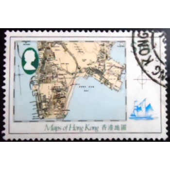 Selo postal de Hong Kong de 1984 1929 Map of Hong Kong