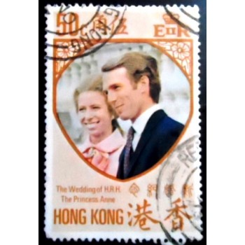 Selo postal de Hong Kong de 1973 Princess Anne’s Wedding