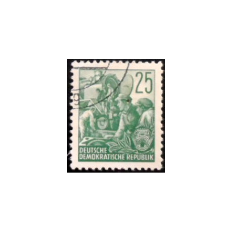 Imagem similar à do selo postal da Alemanha de 1957 Locomotive Brigade U