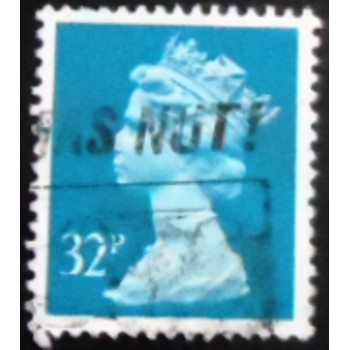 Selo postal do Reino Unido de 1988 Queen Elizabeth II Decimal Machin