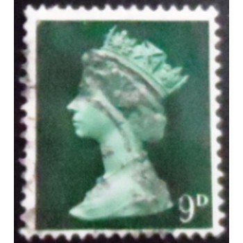 Selo postal do Reino Unido de 1967 Queen Elizabeth II 9d Predecimal Machin