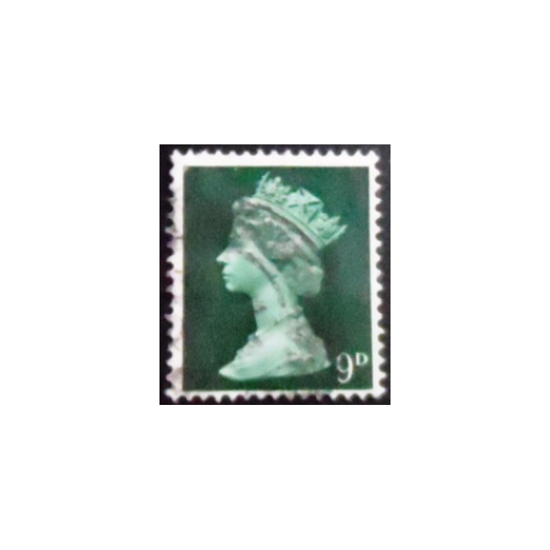 Selo postal do Reino Unido de 1967 Queen Elizabeth II 9d Predecimal Machin