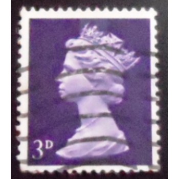 Selo postal do Reino Unido de 1968 Queen Elizabeth II Predecimal Machin