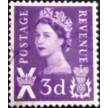 Selo postal da Escócia de 1958 Queen Elizabeth II  3