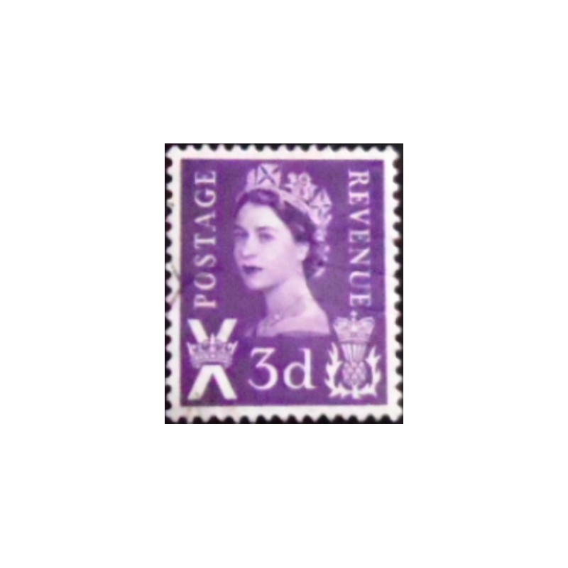 Selo postal da Escócia de 1958 Queen Elizabeth II  3