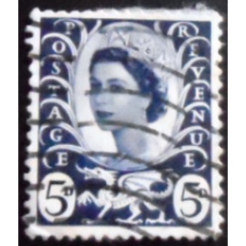 Selo postal do País de Gales de 1968 Queen Elizabeth II Wales