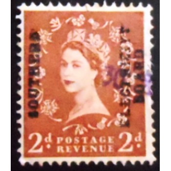 Selo do Reino Unido de 1955 Elizabeth II 2 Overprint Southern Electricity Board