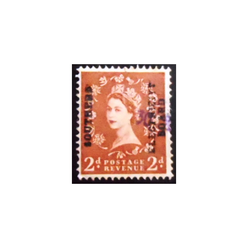 Selo do Reino Unido de 1955 Elizabeth II 2 Overprint Southern Electricity Board