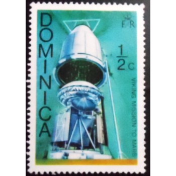 Selo postal de Dominica de 1976 Viking Spacecraft