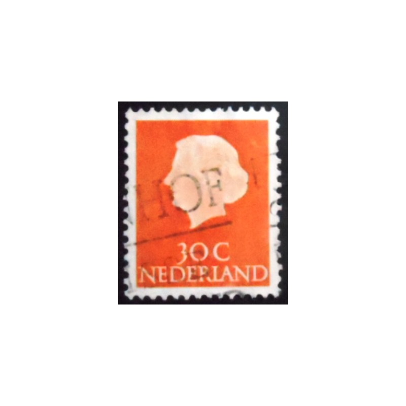 Selo postal da Holanda de 1954 Queen Juliana 30